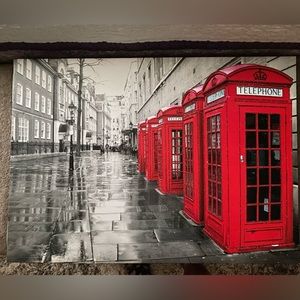 Black & White with Red canvas art